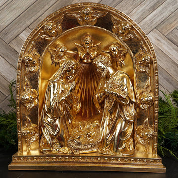 Antique Gold Platinum Nativity - Christmas Place