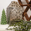 Platinum Snowflake Lantern With Candle