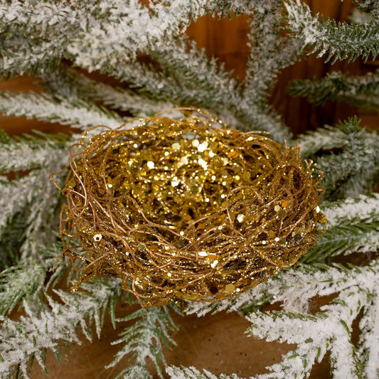 Christmas Tree Set of 4 Christmas Tree Natural Gold Nests- Christmas Place