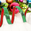 Green Sequin Wired Edge Ribbon - Christmas Place