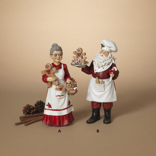 12in Mr and Mrs Chef Santa