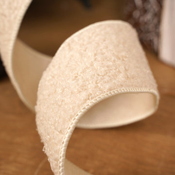 2.5in Natural Wool Ribbon