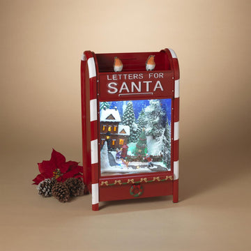 24in Lighted Musical Santas Mailbox