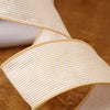 2.5in Natural White Stripe Ribbon - Christmas Place