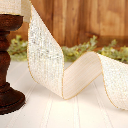2.5Inch Ivory Linen - Christmas Place