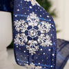 2.5IN BLUE WHITE SNOWFLAKE (10) - Christmas Place