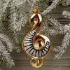 5Inch Glass Piano Keys Music Note Ornament - Christmas Place
