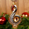 5Inch Glass Piano Keys Music Note Ornament - Christmas Place