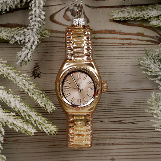 Glass Vintage Watch Christmas Ornament - Christmas Place
