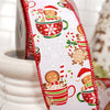 Red White Brown Gingerbread Man Ribbon - Christmas Place