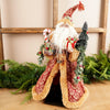 Red Gold Santa Figure with Presents Christmas Place