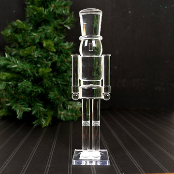 Clear Acrylic Christmas Nutcracker Figure - Christmas Place