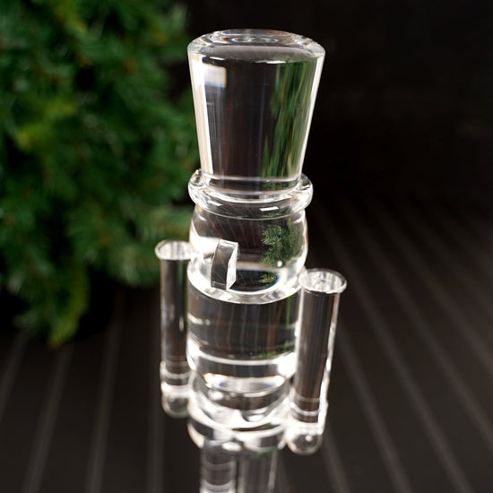 Minimialist Clear Acrylic Christmas Nutcracker Figure - Christmas Place