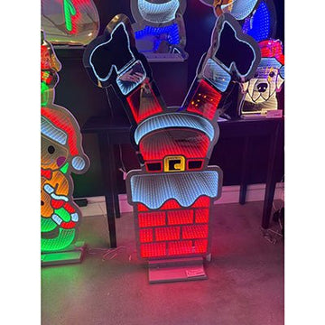 46.75IN LED INFINITY SANTA LEGS CHIMNEY