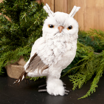 9Inch White Brown Owl