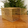 8x8x12Inch Gold Mesh Box - Christmas Place