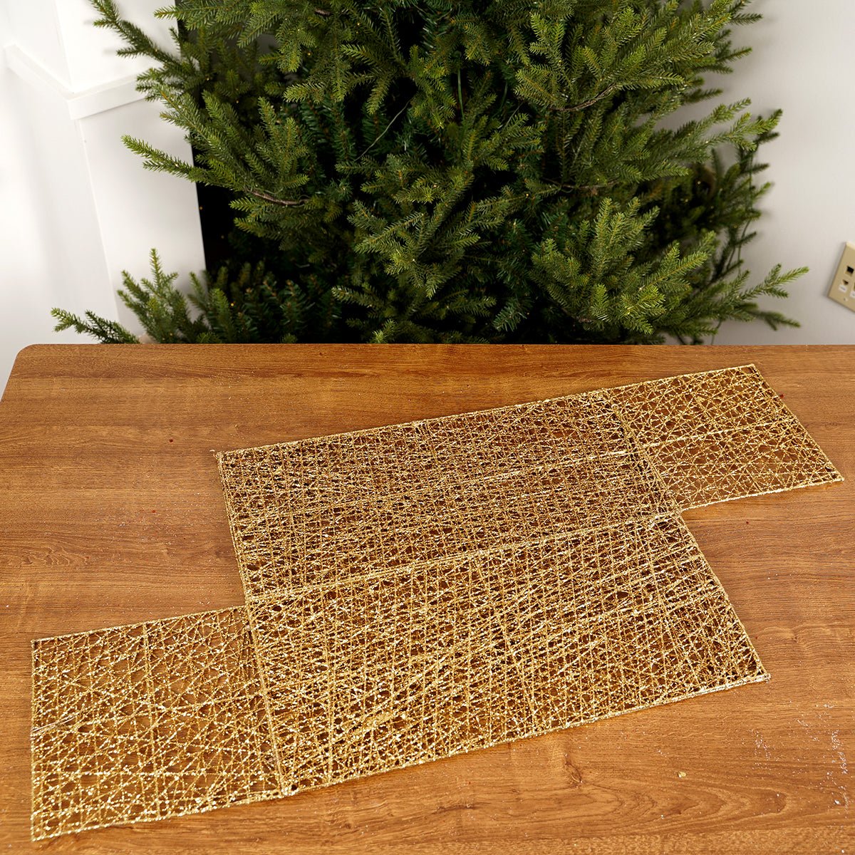 18x8x8Inch Gold Mesh Box - Christmas Place