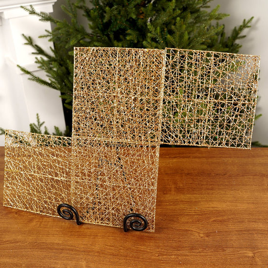 8x8x8Inch Gold Mesh Box - Christmas Place