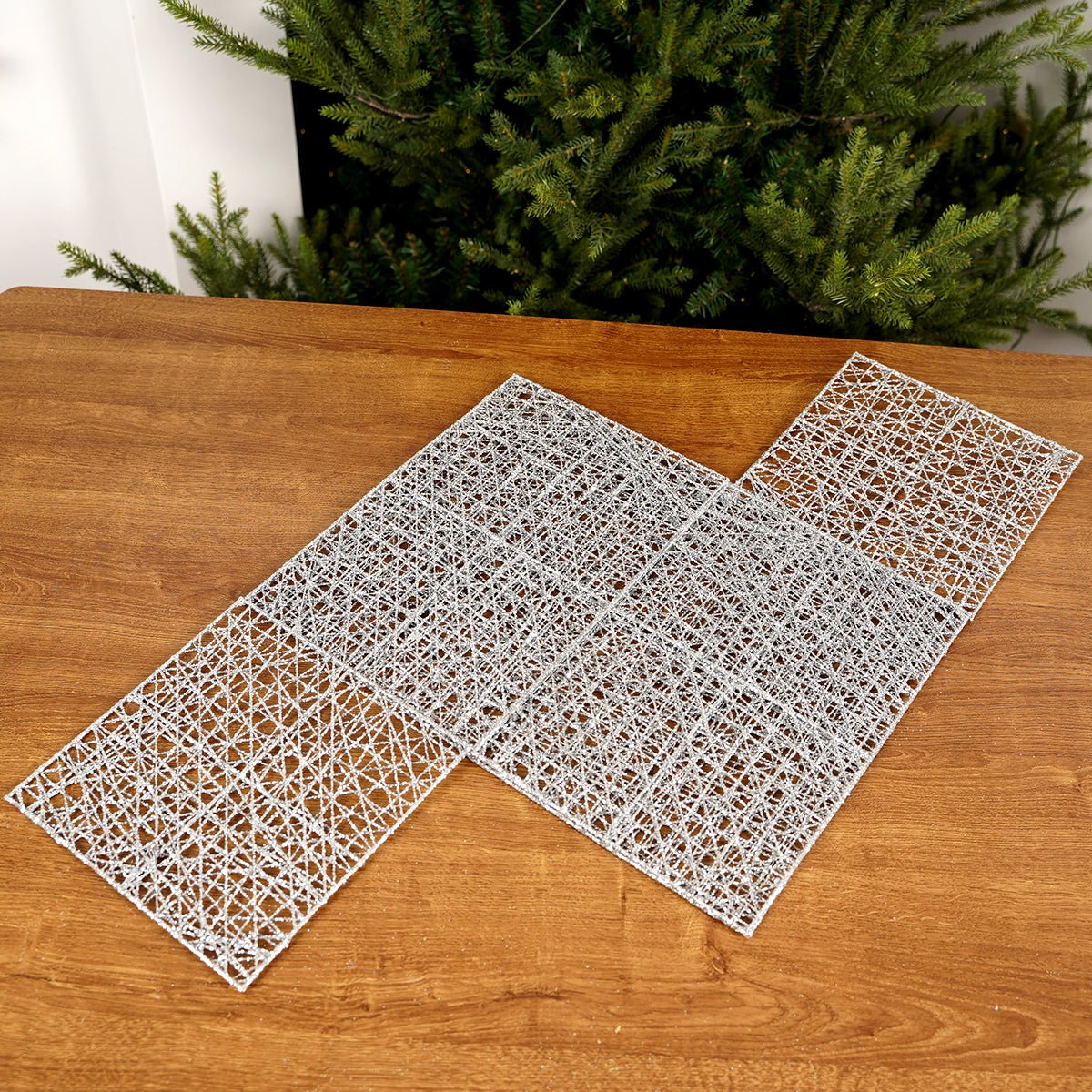 12x8x8Inch Silver Mesh Box - Christmas Place