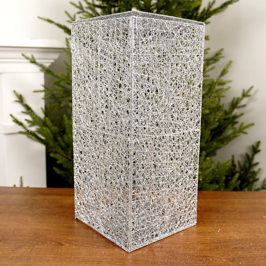 18x8x8Inch Silver Mesh Box - Christmas Place