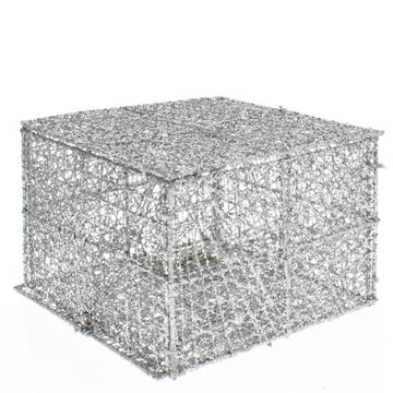 Silver Mesh Box 4x6x6
