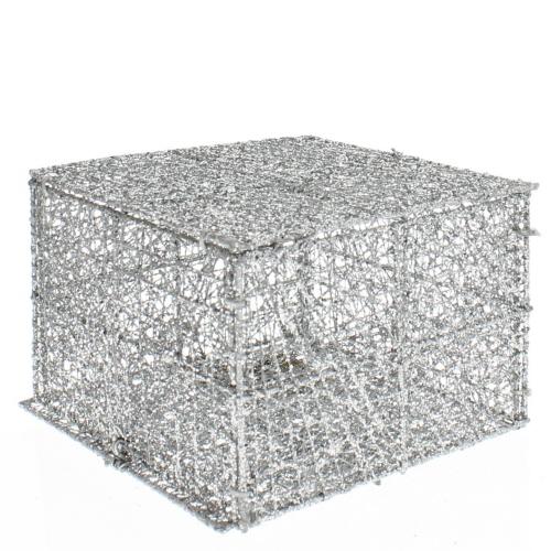 Silver Mesh Box 4x6x6