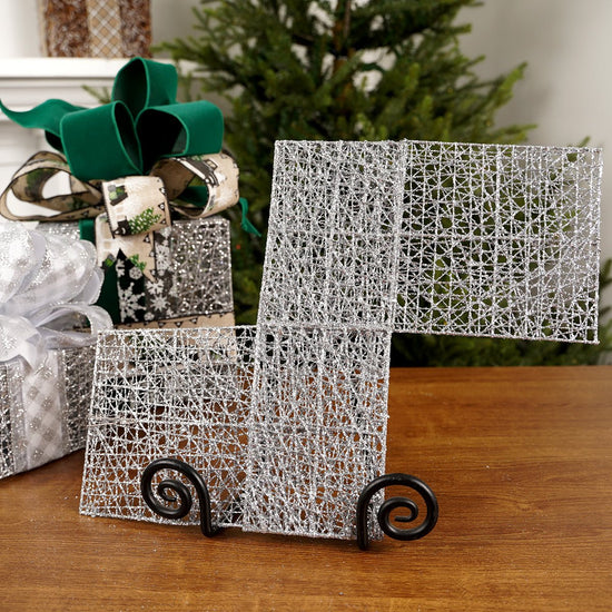 4x6x6Inch Silver Mesh Box - Christmas Place
