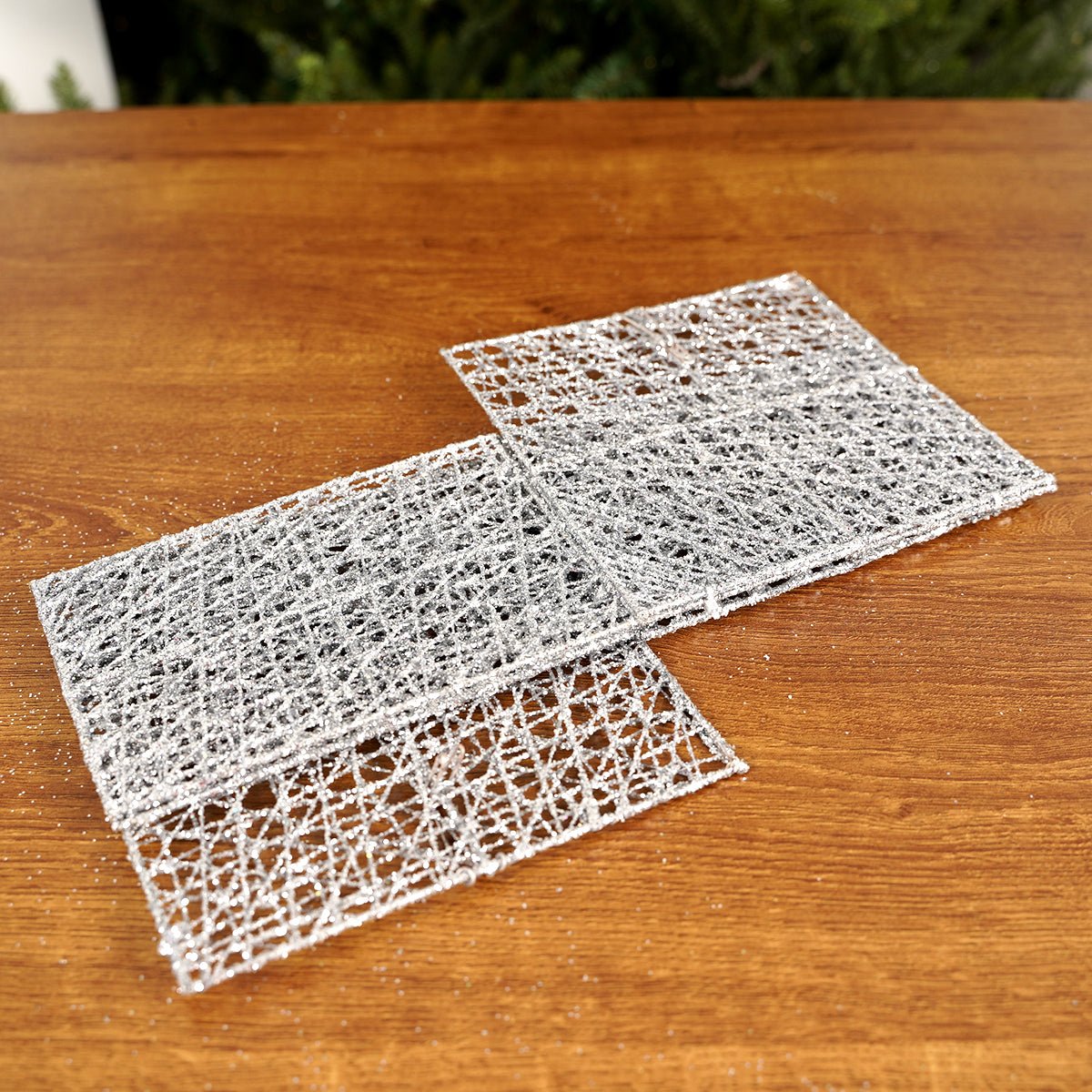 4x6x6Inch Silver Mesh Box - Christmas Place