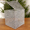 8x8x8Inch Silver Mesh Box - Christmas Place