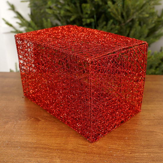 12x8x8Inch Red Mesh Box - Christmas Place