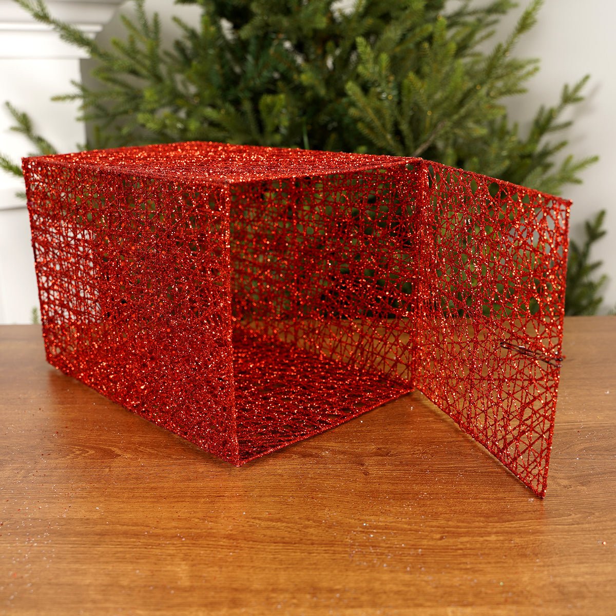 12x8x8Inch Red Mesh Box - Christmas Place