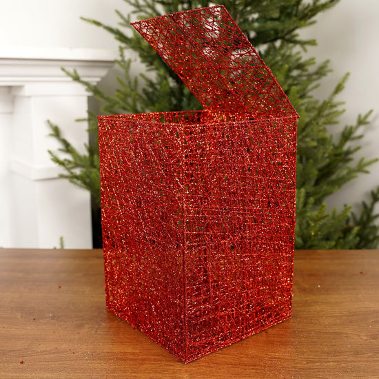 12x8x8Inch Red Mesh Box - Christmas Place