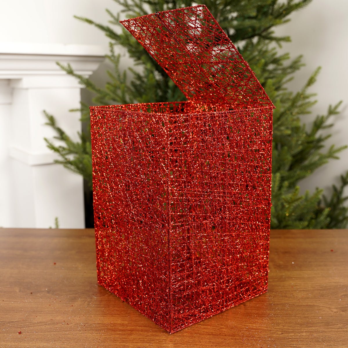 12x8x8Inch Red Mesh Box - Christmas Place