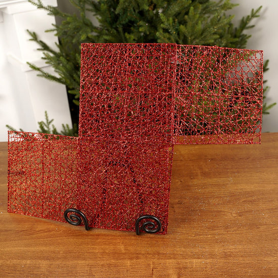 8x8x8Inch Red Mesh Box - Christmas Place