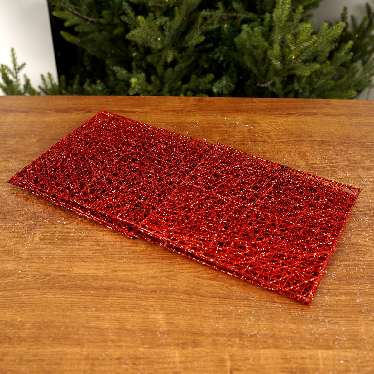 8x8x8Inch Red Mesh Box - Christmas Place