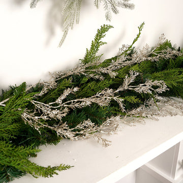 Glitter Mini Boxwood Spray - Christmas Place