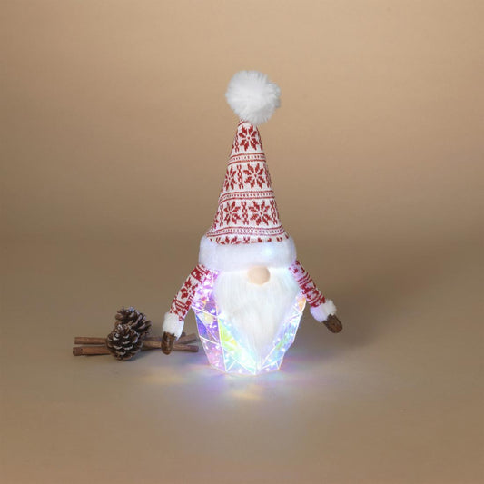 14in Lighted Holographic Gnome With Remote