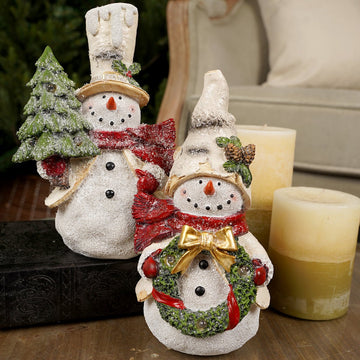 Lighted Holiday Snowman 2 Styles Available - Christmas Place