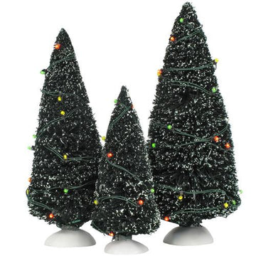 Village Twinkling Light Trees