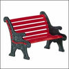Village Red Wrought Iron Park Bench - Christmas Place
