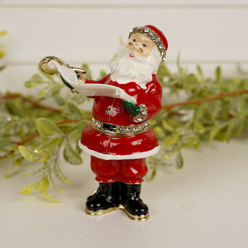 Santa Enamel Trinket Box
