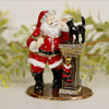 Santa With Cat Christmas Trinket Box - Christmas Place