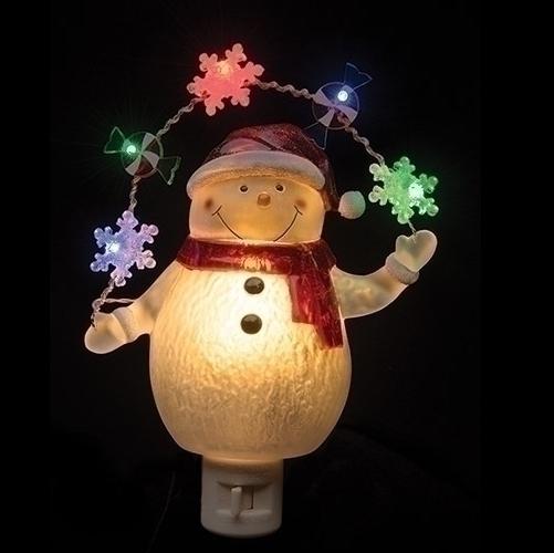 Snowman with Garland Night Light