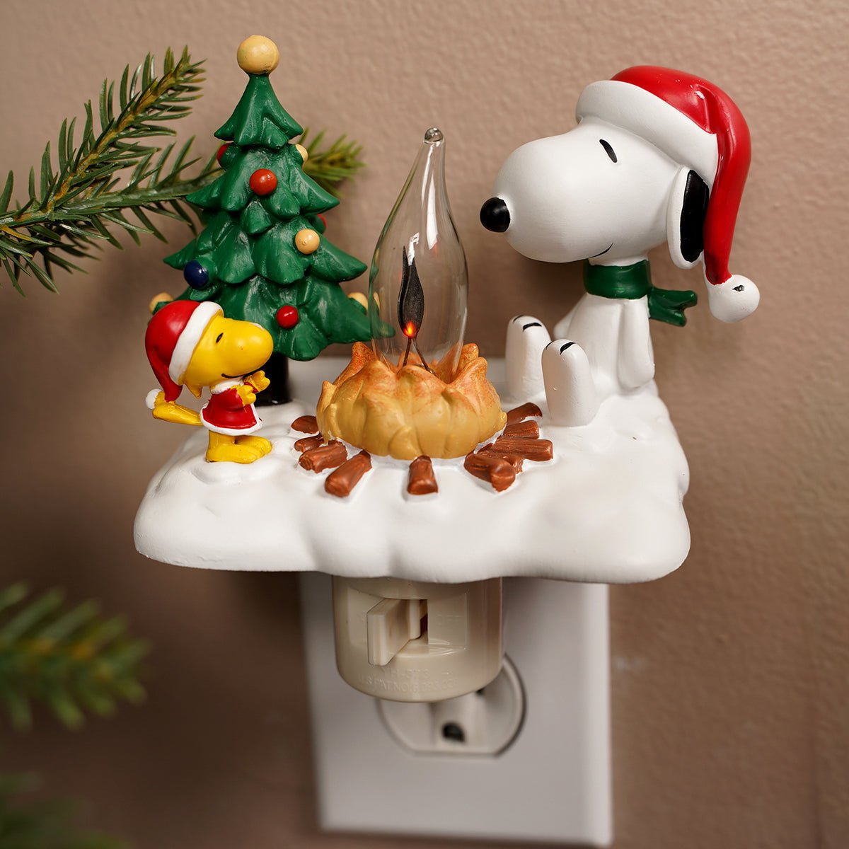 Snoopy Camp Fire Flicker Night Light - Christmas Place