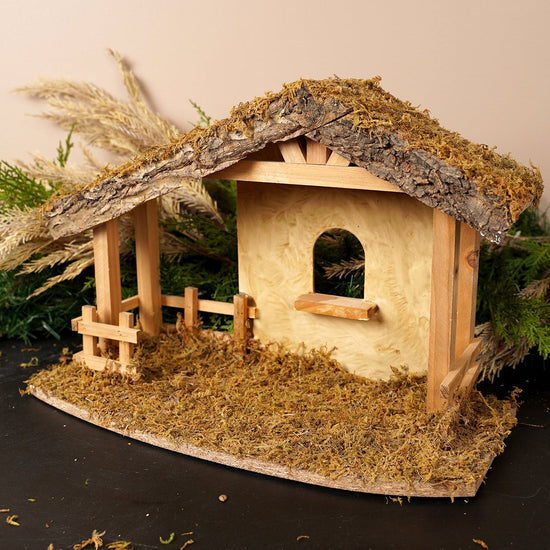 5 inch Scale Holy Family Stable - Christmas Place