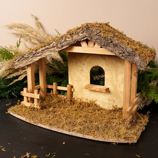 5 inch Scale Holy Family Stable - Christmas Place