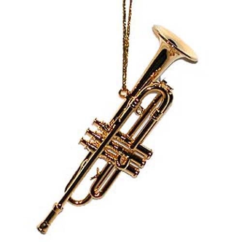 Gold Trumpet Ornament