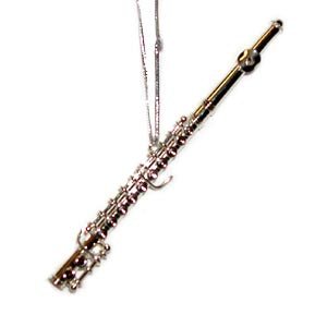 Silver Flute Ornament - Christmas Place