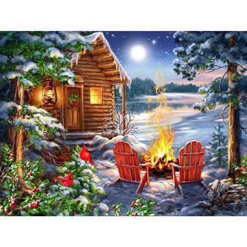 Christmas Cabin 500 Piece Puzzle