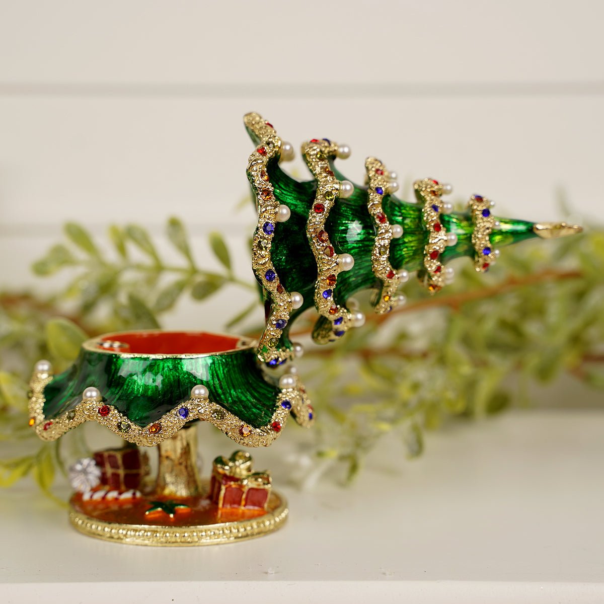 Large Christmas Tree Trinket Box - Christmas Place